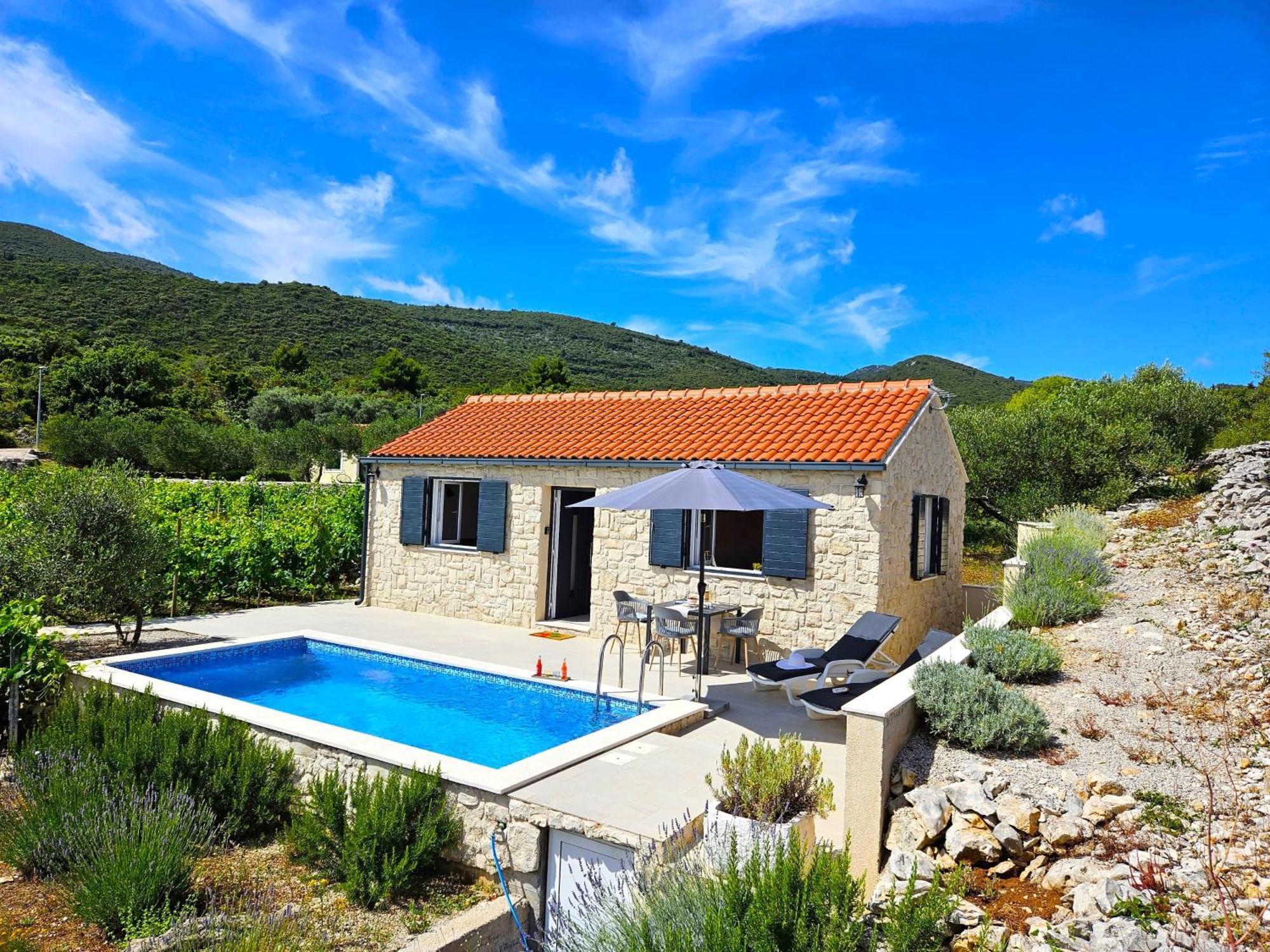 Račišće Stone House In Vineyard 빌라 외부 사진